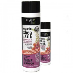 Шампунь Organic Shop шелковый нектар гладкий блеск 280 мл