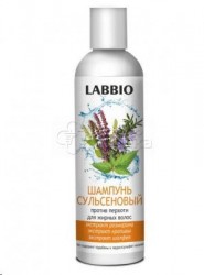 Шампунь Labbio Сульсеновый против перхоти для жирных волос экстракт розмарина крапивы шалфея 250 мл