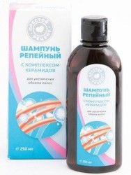 Шампунь Простой рецепт репейный с комплексом керамидов для увеличения объема волос 250 мл