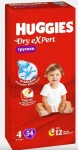 Подгузники-трусики, Huggies (Хаггис) 9-14 кг р. 4 54 шт Драй эксперт
