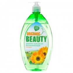 Шампунь Organic Beauty 2 в 1 восстанавливающий акация и миндальное масло 1000 мл