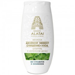 Шампунь Magic Alatai Двойной эффект очищение+уход мелисса с кератином шелка 250 мл